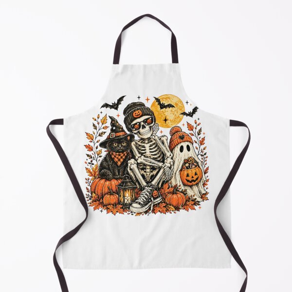 Item preview, Vintage Skeleton Ghost Black Cat Trick Or Treat Squad Halloween designed and sold by DYAFLK.