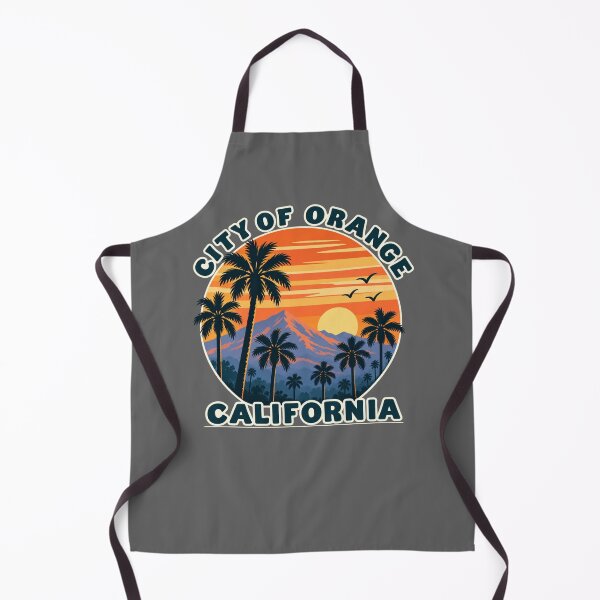 Item preview, City of Orange California Retro Sunset Palm Trees designed and sold by ParfaitPrints.