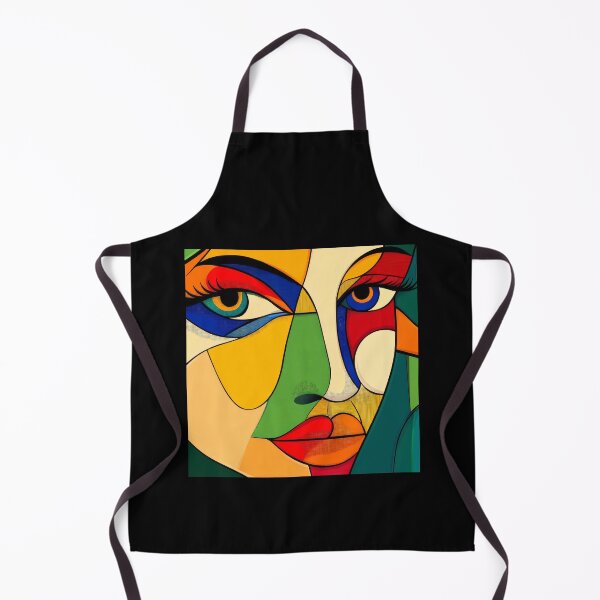 Aperçu de l'œuvre Femme au sourire mystérieux : Art cubiste coloré créée et vendue par DEC02.