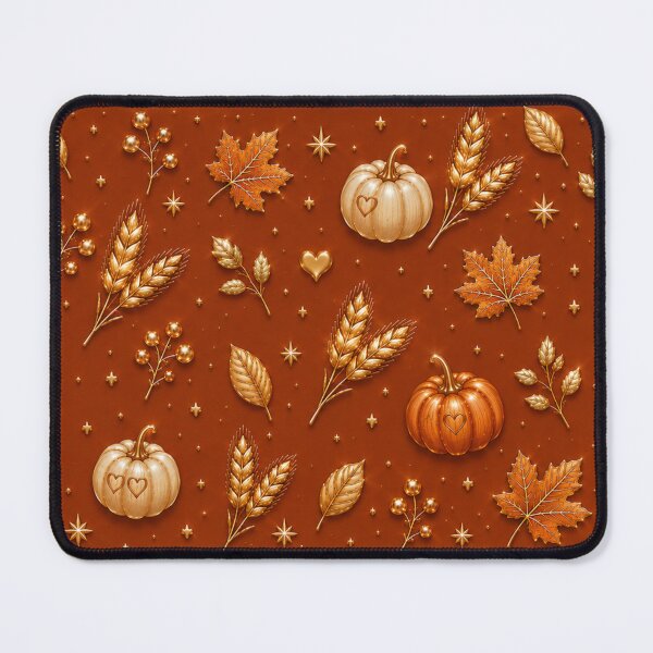 Item preview, Elegant Thanksgiving Pattern – Terracotta & Gold Autumn Mug designed and sold by HO•Designs.