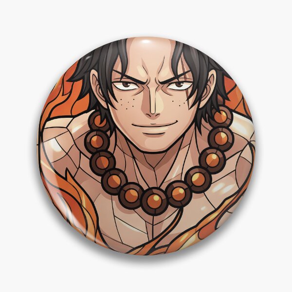 Item preview, Portgas D Ace Stained Glass Orange Flames designed and sold by mildaclairmo.