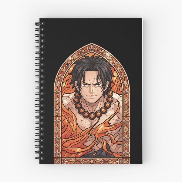 Item preview, Portgas D Ace Stained Glass Orange Flames designed and sold by mildaclairmo.