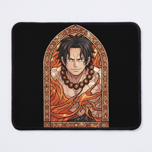 Item preview, Portgas D Ace Stained Glass Orange Flames designed and sold by mildaclairmo.