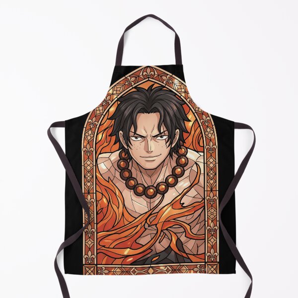 Item preview, Portgas D Ace Stained Glass Orange Flames designed and sold by mildaclairmo.