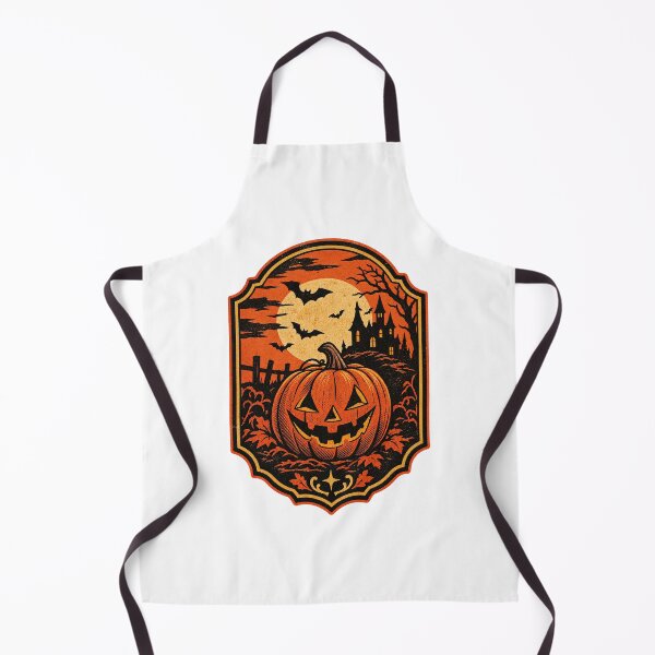 Item preview, Vintage Halloween Pumpkin Scene with Spooky Autumn Vibes designed and sold by nilakastrati04.