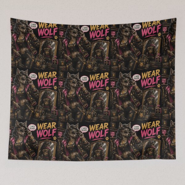 Item preview, Wear Wolf Funny Werewolf Fashion Halloween Pun designed and sold by Hornace88studio.