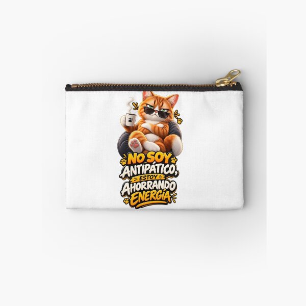 Item preview, Grumpy orange cat with coffee: saving energy mode designed and sold by LINSSEX Style • Urban & Sport Streetwear.