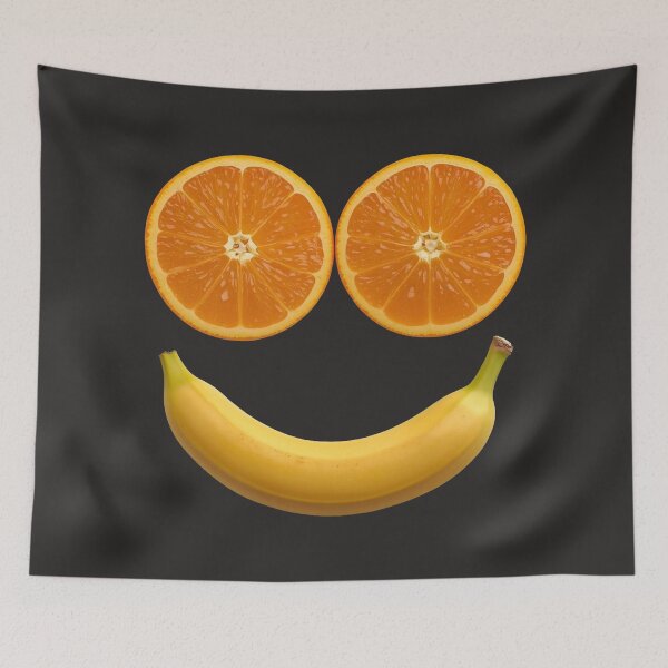 Item preview, Fruit Smiley Face - Banana and Oranges designed and sold by MargaretPolanco.