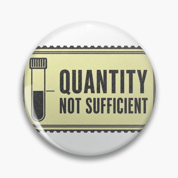 Item preview, Quantity Not Sufficient Sample label half full tube designed and sold by BoosterShop.