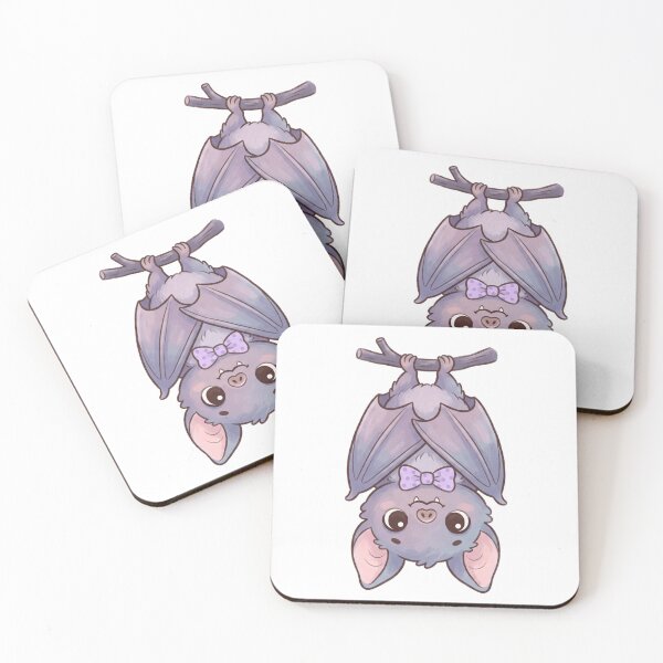 Item preview, Tiny Vampire Bat Wearing A Bow - Kawaii Design designed and sold by larbimalki.