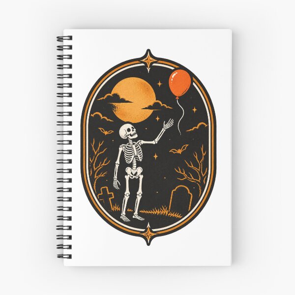 Item preview, Skeleton Holding a Lost Balloon Illustration with Dark and Whimsical Vibes designed and sold by nilakastrati04.