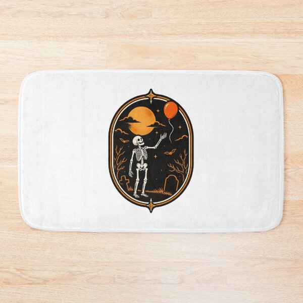 Item preview, Skeleton Holding a Lost Balloon Illustration with Dark and Whimsical Vibes designed and sold by nilakastrati04.