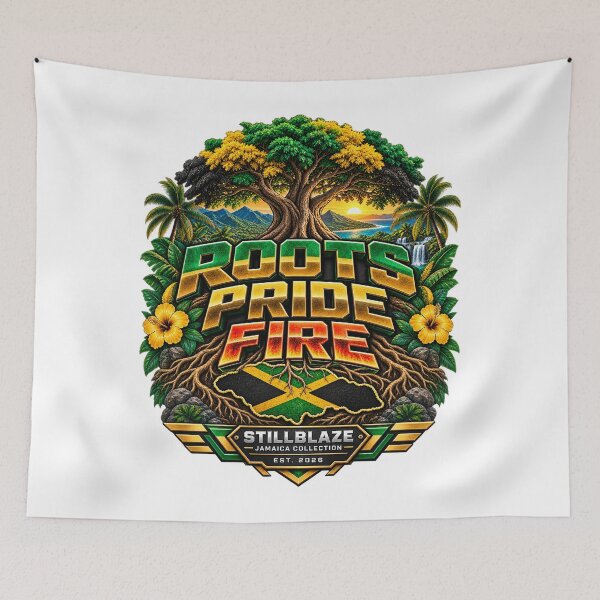 Item preview, Roots Pride Fire – Jamaican Heritage Streetwear by STILLBLAZE designed and sold by BilcoStillbaze.