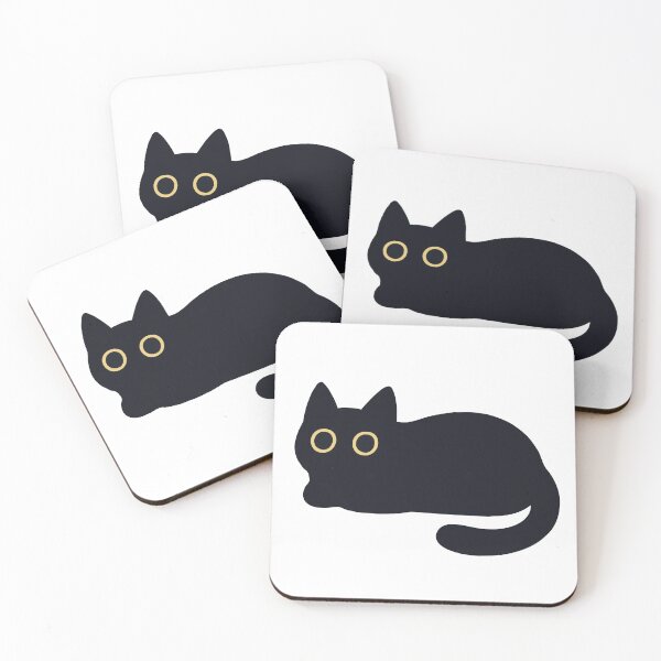 Item preview, Black Cat Yellow Eyes designed and sold by Gkinoki.