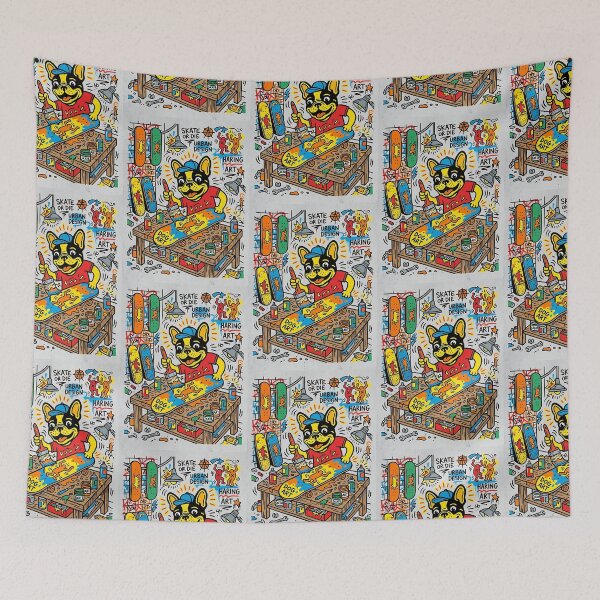 Item preview, French Bulldog Skateboard Designer designed and sold by PictoVibe.