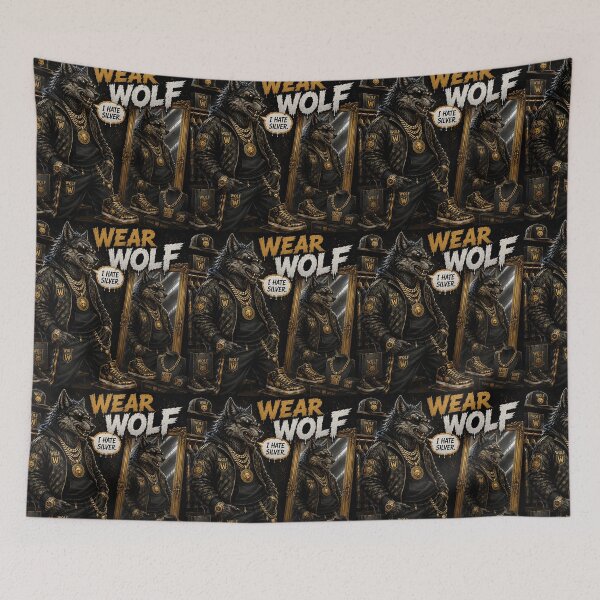 Item preview, Wear Wolf Funny Werewolf Streetwear Halloween Pun designed and sold by Hornace88studio.