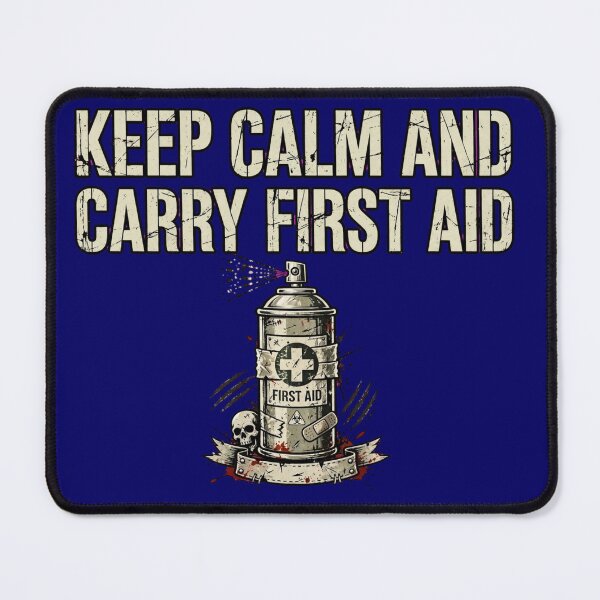 Item preview, Keep Calm and Carry First Aid - Zombie Games designed and sold by GeeklyShirts.