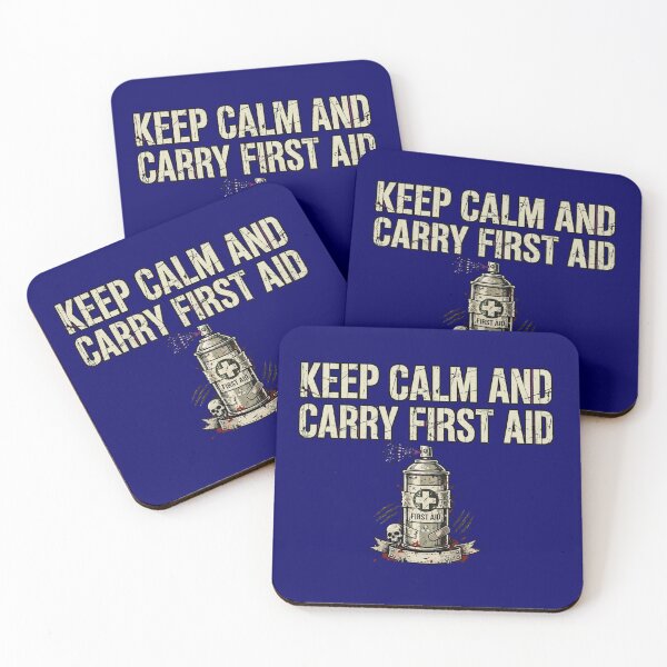 Item preview, Keep Calm and Carry First Aid - Zombie Games designed and sold by GeeklyShirts.