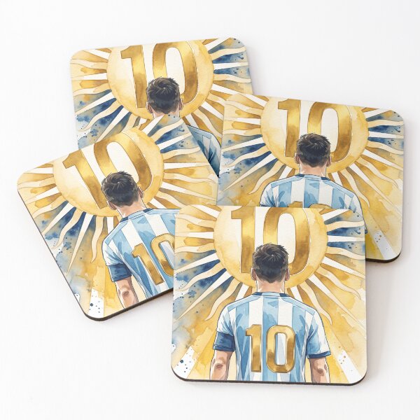 Item preview, Argentina 10 Golden Sun Watercolor Poster designed and sold by DofinaSur.