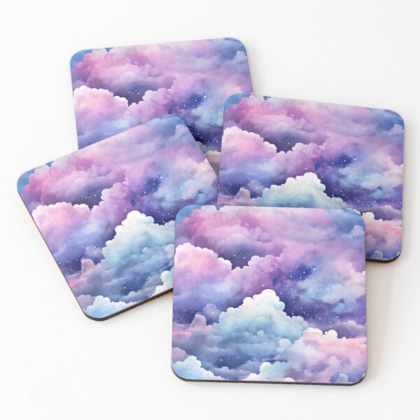 Item preview, Blue And Pink Fantasy Cotton Clouds Abstract Art designed and sold by DEC02.