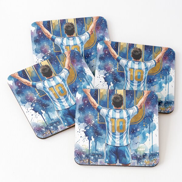 Item preview, Argentina 10 GOAT Watercolor Football Poster designed and sold by DofinaSur.