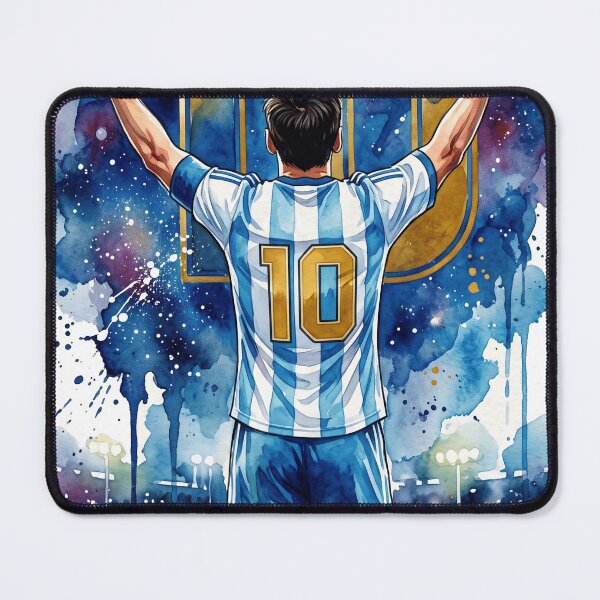 Item preview, Argentina 10 GOAT Watercolor Football Poster designed and sold by DofinaSur.