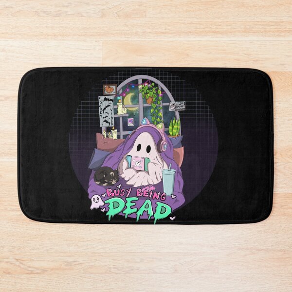 Item preview, Busy Being Dead, Cozy Gamer Ghost designed and sold by Moss & Mimics.