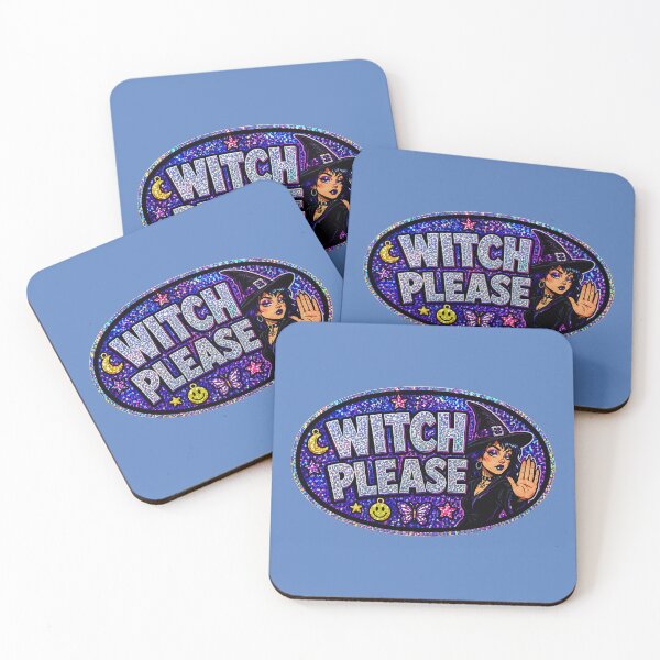 Item preview, Witch Please Y2K Glitter Retro Witch Art designed and sold by AnarchyinBloom.