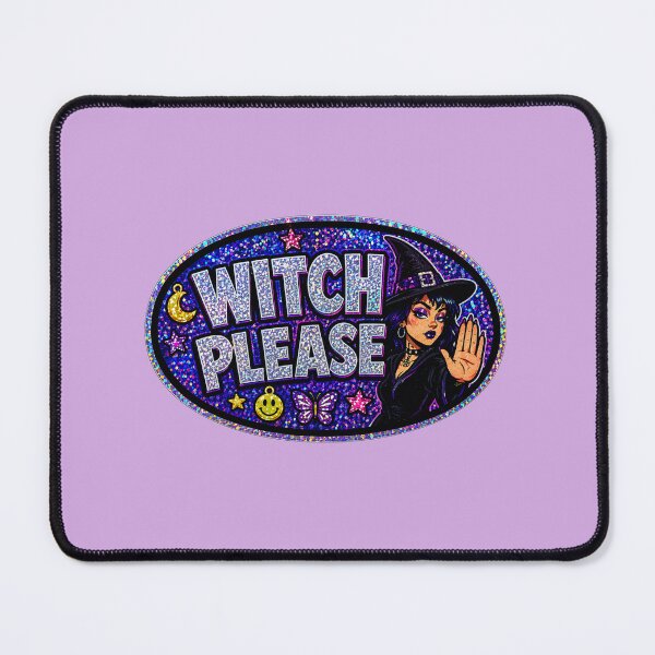 Item preview, Witch Please Y2K Glitter Retro Witch Art designed and sold by AnarchyinBloom.