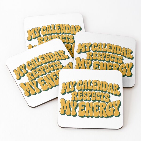 Item preview, My Calendar Respects My Energy Retro Lettering designed and sold by Bikivuno.