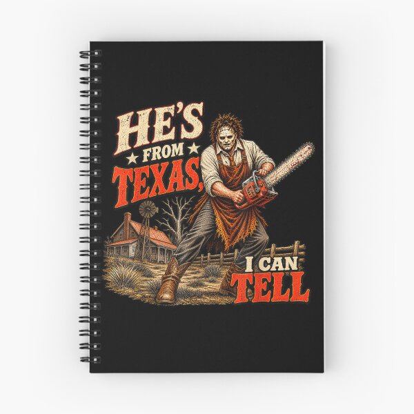Item preview, He's from Texas I Can Tell Chainsaw Horror Halloween designed and sold by PladypooZztrt.