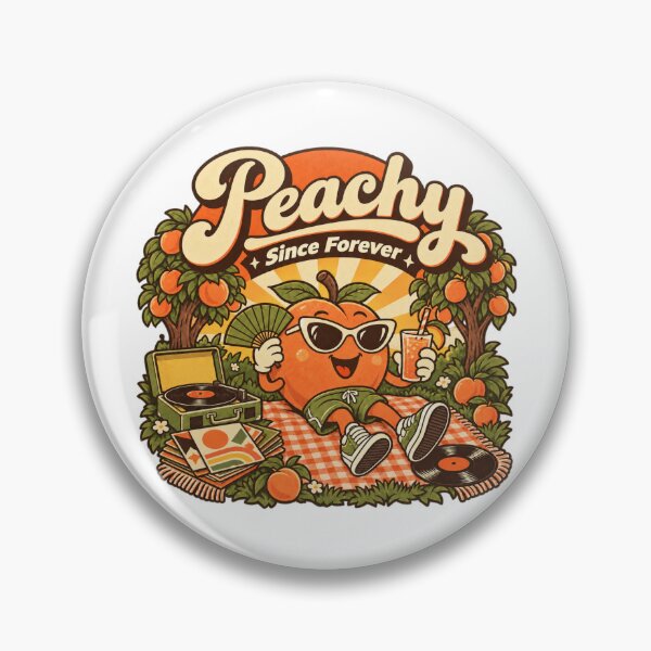 Item preview, Peachy Since Forever Retro Picnic Vibes designed and sold by Dresut.