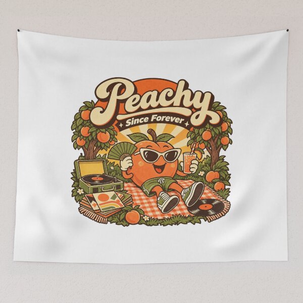 Item preview, Peachy Since Forever Retro Picnic Vibes designed and sold by Dresut.
