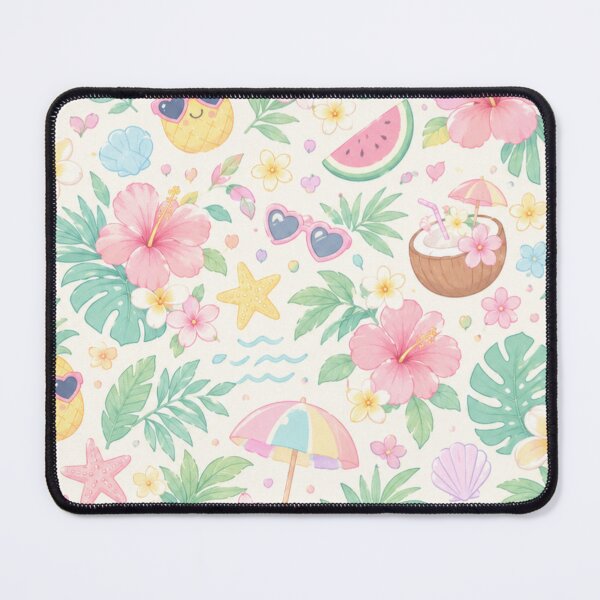 Item preview, Cute Pastel Tropical Beach Vacation Watercolor Pattern designed and sold by Skyrocketz.