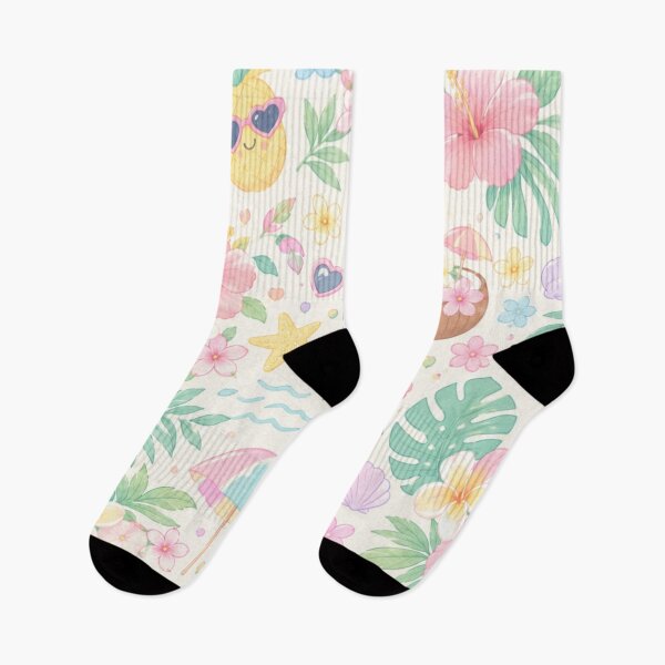 Item preview, Cute Pastel Tropical Beach Vacation Watercolor Pattern designed and sold by Skyrocketz.