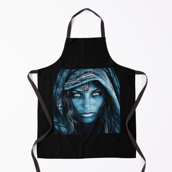 Item preview, Mysterious Desert Woman In Cyanotype Hues Digital Art designed and sold by DEC02.