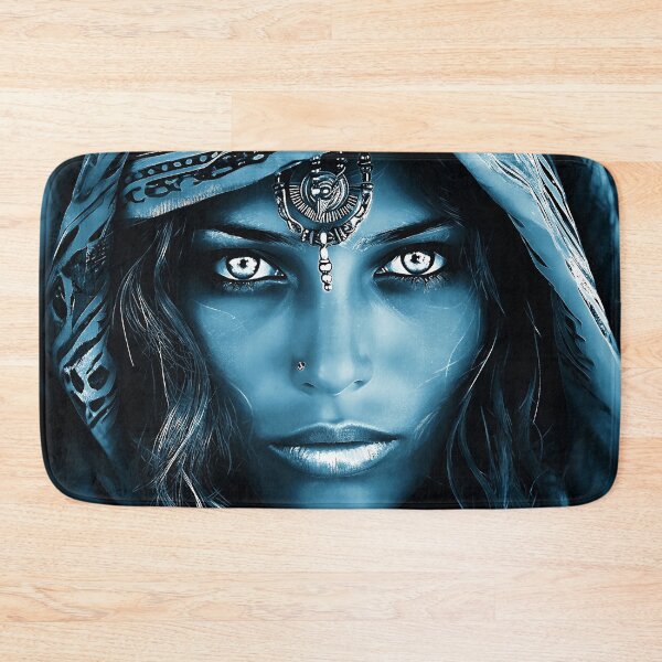 Item preview, Mysterious Desert Woman In Cyanotype Hues Digital Art  designed and sold by DEC02.
