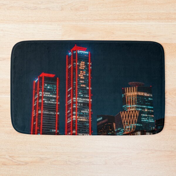 Item preview, Futuristic Red Skyscraper in Night Metropolis designed and sold by Nightwindow.