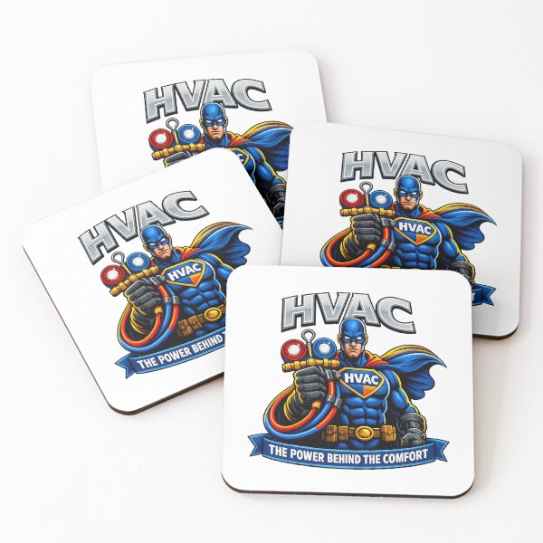 Item preview, HVAC Superhero Technician - Power Behind the Comfort Design designed and sold by FrozenHeat97.