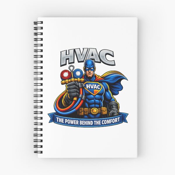 Item preview, HVAC Superhero Technician - Power Behind the Comfort Design designed and sold by FrozenHeat97.