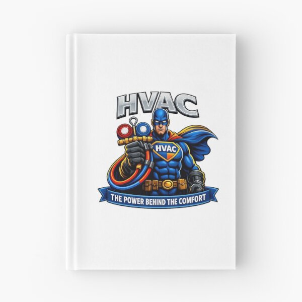 Item preview, HVAC Superhero Technician - Power Behind the Comfort Design designed and sold by FrozenHeat97.