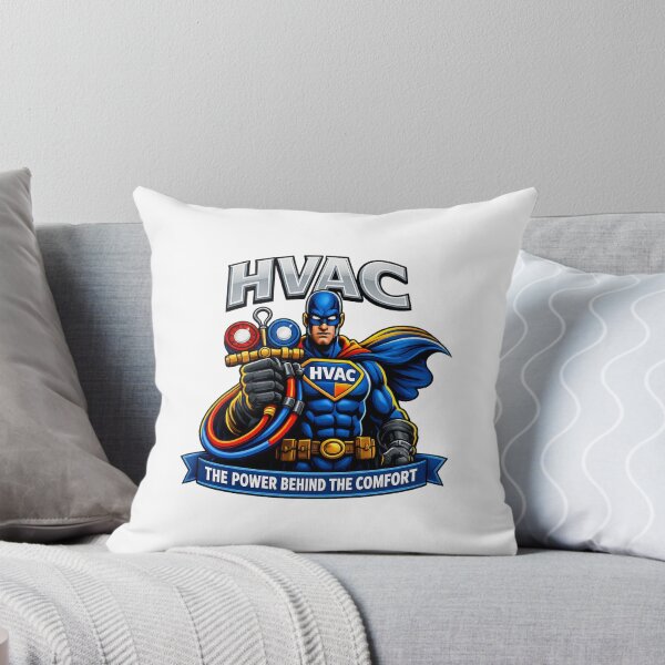 Item preview, HVAC Superhero Technician - Power Behind the Comfort Design designed and sold by FrozenHeat97.