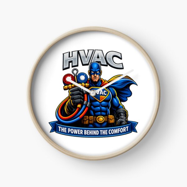 Item preview, HVAC Superhero Technician - Power Behind the Comfort Design designed and sold by FrozenHeat97.