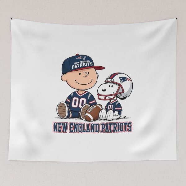 Item preview, Snoopy And Charlie Brown New England Football Fan designed and sold by CaneufeyCip.