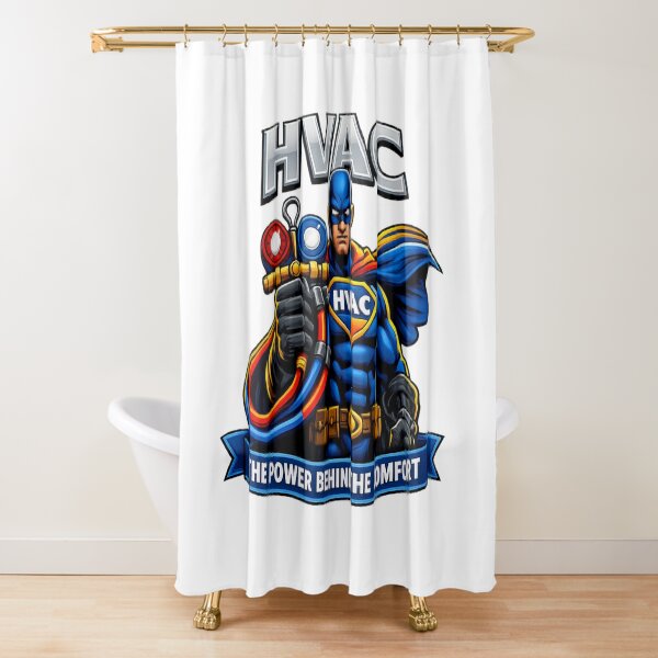 Item preview, HVAC Superhero Technician - Power Behind the Comfort Design designed and sold by FrozenHeat97.