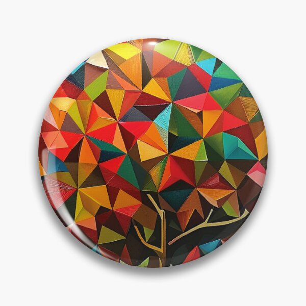 Item preview, Colorfully Vibrant Geometric Tree 3-D-Inspired Abstract Art designed and sold by DEC02.