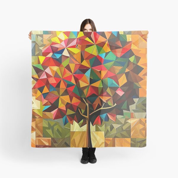 Item preview, Colorfully Vibrant Geometric Tree 3-D-Inspired Abstract Art designed and sold by DEC02.