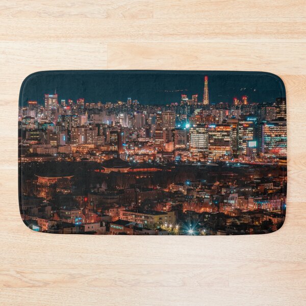 Item preview, Golden Cityscape and Distant Tower at Night designed and sold by Nightwindow.