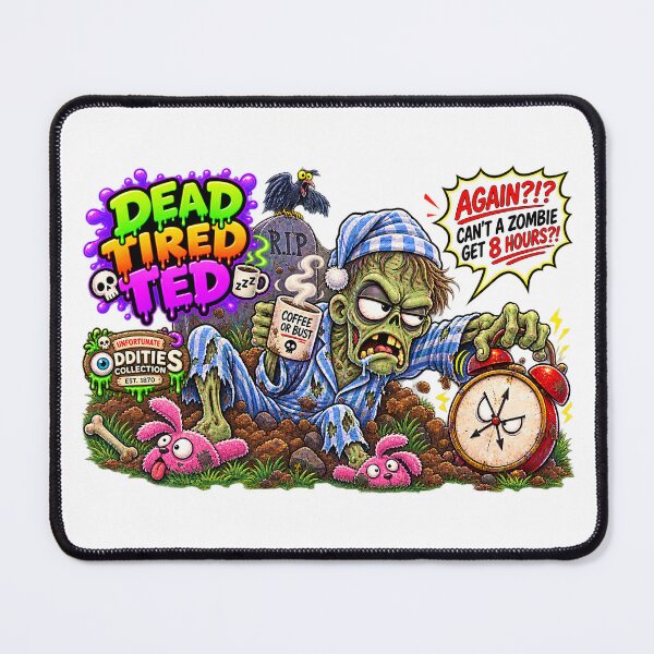 Item preview, Unfortunate Oddities - Dead Tired Ted - Zombie Coffee Alarm designed and sold by WheelieGdArt.