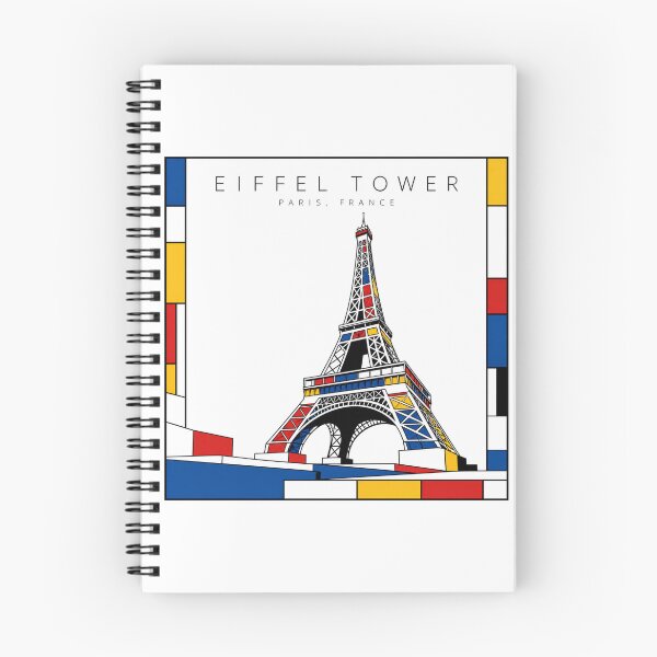 Item preview, Eiffel Tower Mondrian Style Poster 3D designed and sold by CMYKStudio.